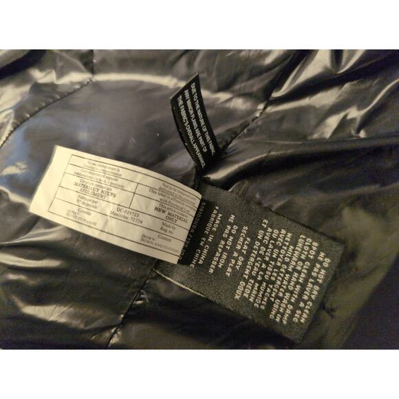 S13 NY blue metallic satin space Y2K futuristic Kylie puffer jacket - Picture 12 of 14